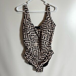NWT‎ B2Prity Geometric Patterned Swimsuit